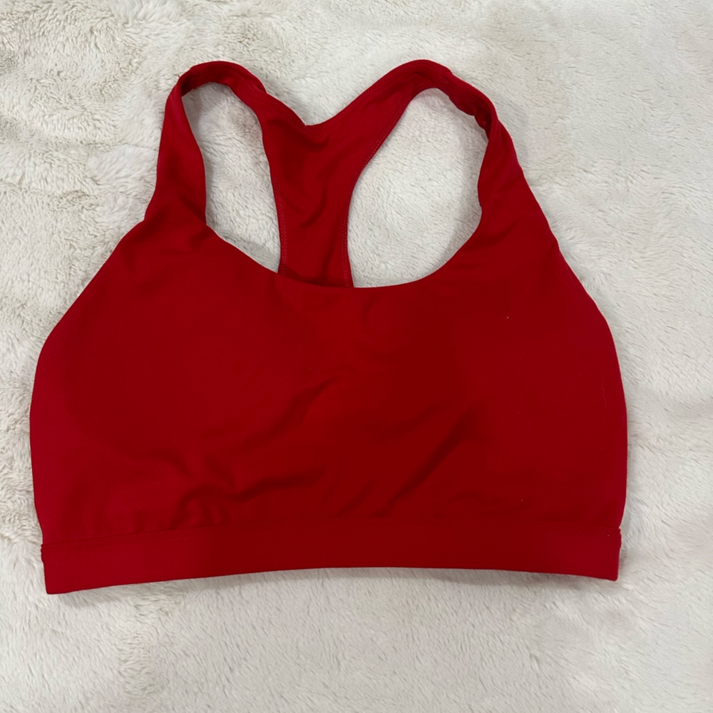 Fabletics red sports bra Small